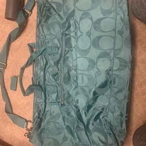 Green Coach duffle bag. Never used